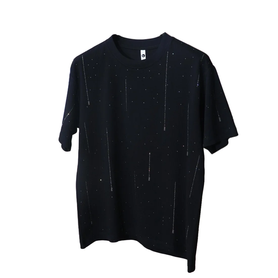 Men Women 2026 Spring Summer New Short Sleeve T-Shirts Handsome Oversize Rhinestone Personality Street Tees Loose Comfort Tops