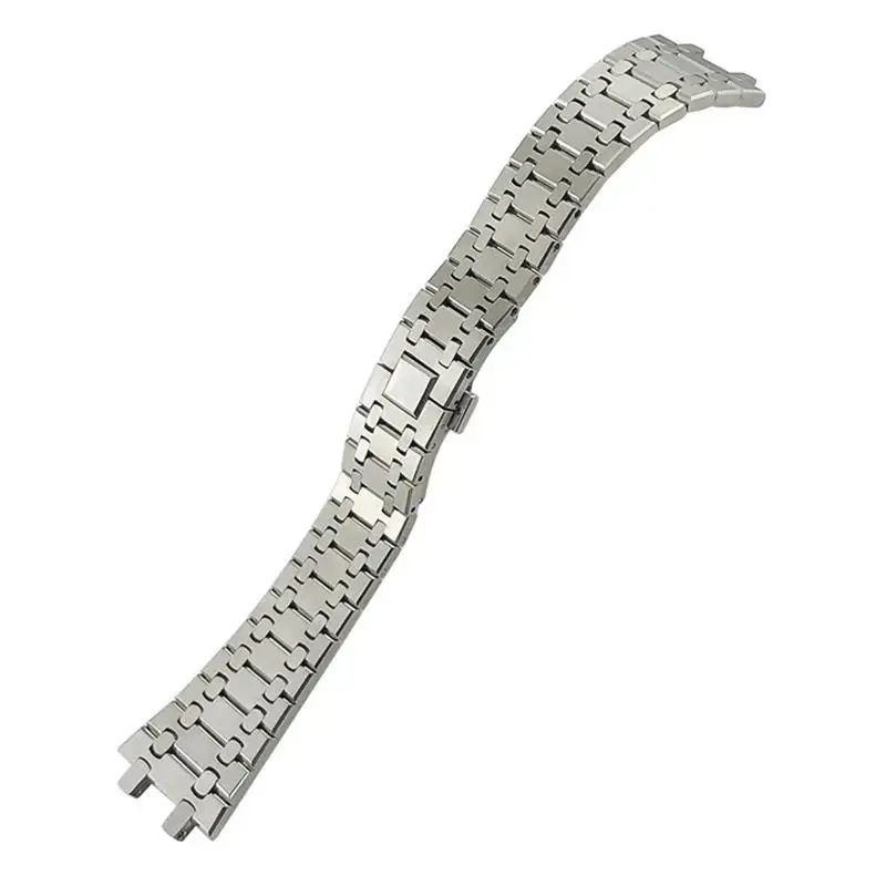 

SCHIK 26mm 316L Stainless Steel Watchband For Audemars AP 15400ST Piguet Royal Oak Silver Solid Watch Strap