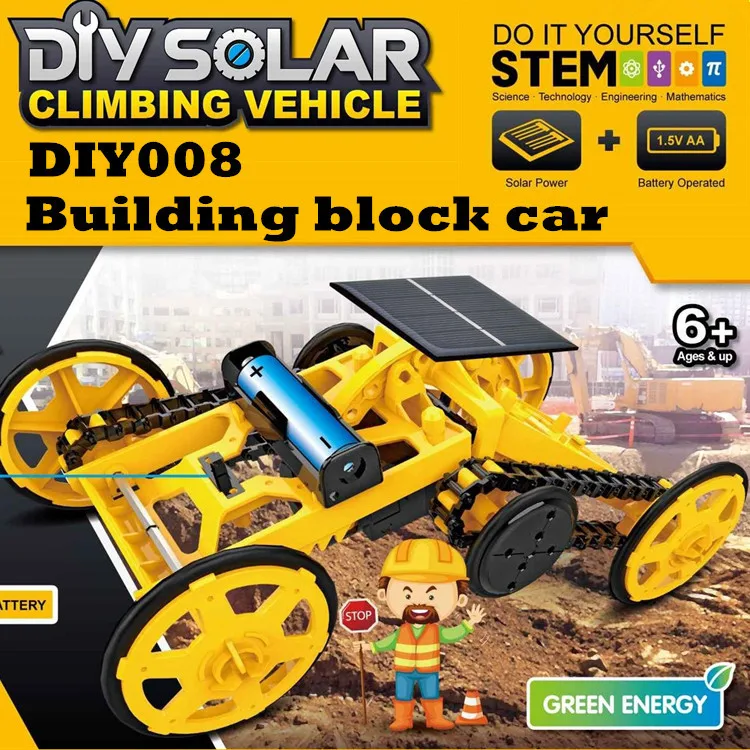 DIY Montar Kit para Crianças, Brinquedo Solar, Conjunto Robótico, Carro de Escalada All-Wheel-Drive, Jogos STEM, Brinquedos Educativos, Presente Kids