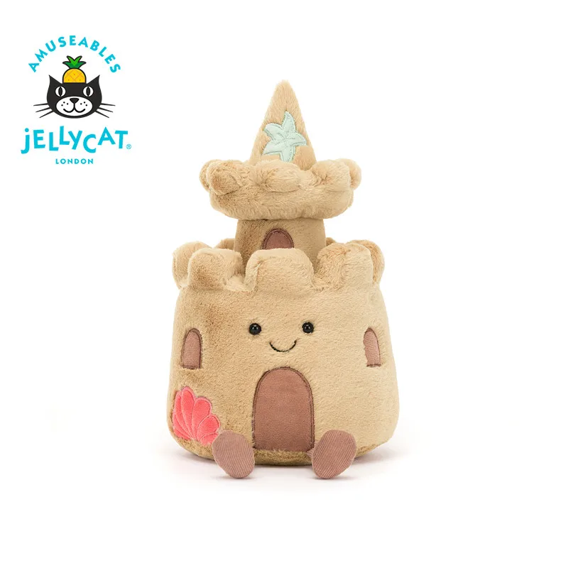 

Мягкая плюшевая игрушка Jellycat Funky Seaside Sandcastle (Великобритания), подарок на день рождения