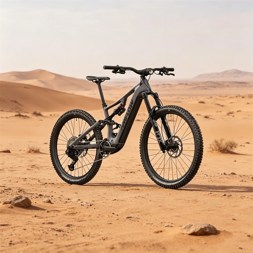 For Amflow PR Carbon Full Suspension E-MTB M2 800Wh Battery AWL HD Sport Fork S1000 12-Speed Tektro 4-Piston Brakes