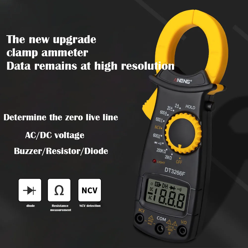 hit productDigital Display Clamp Meter, Voltage and Current Meter, Resistance Voltage Clamp Meter, On-off Buzzer Digital Clamp M