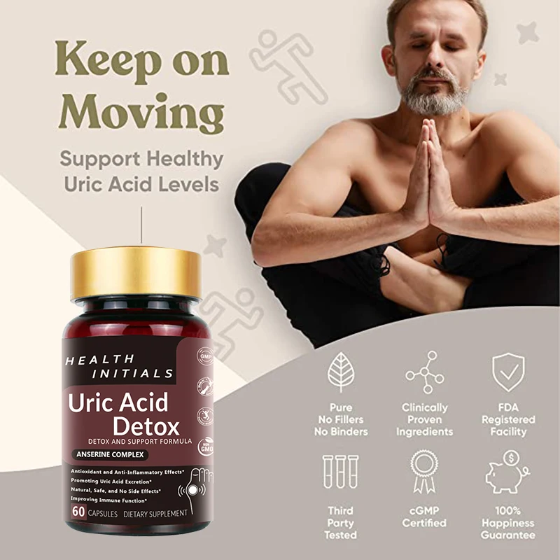 Rheumatism, Herbal Uric Acid Cleanse & Detox - Daily Kidney Cleanse Uric Acid Support - Joint Supplement & Detox For Men & Women