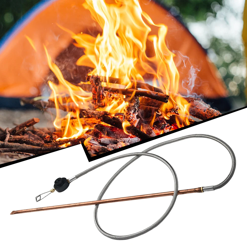 Gas Appliance Fires Starter Outdoor Camping Hiking Stainless Steel Air Duct Flexible Hose For Cooking Picnic BBQ