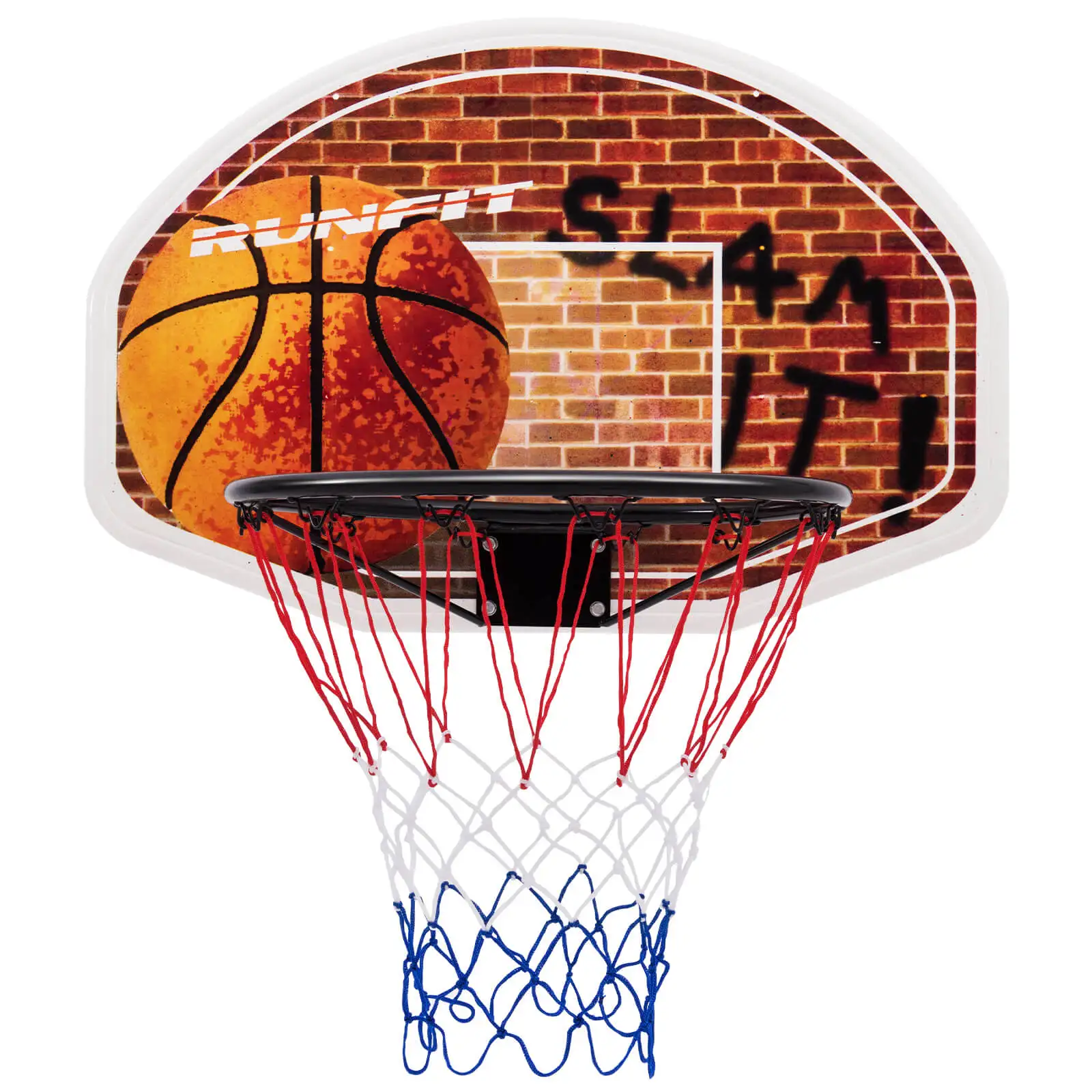 

Wall Mounted Fan Backboard W/2 nets Basketball Hoop & Rim Outdoor Indoor Sports