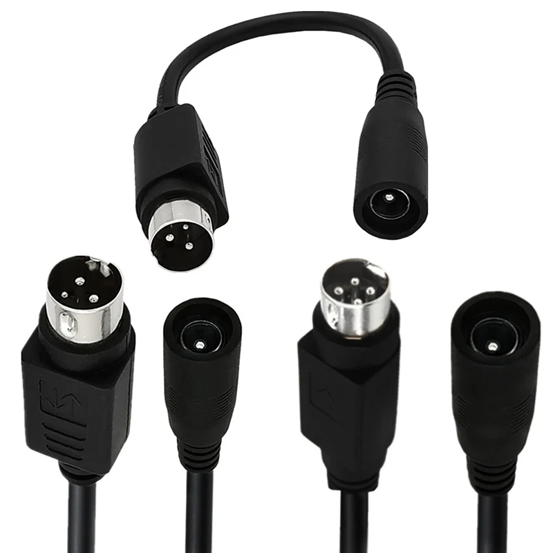 1PCS Female 5.5*2.1mm to Male 3-Pin / 4-Pin Cable Lead For SATO TG-5011-19V-ES Just a 4-Pin Cable For TV LCD VCR Power Supply
