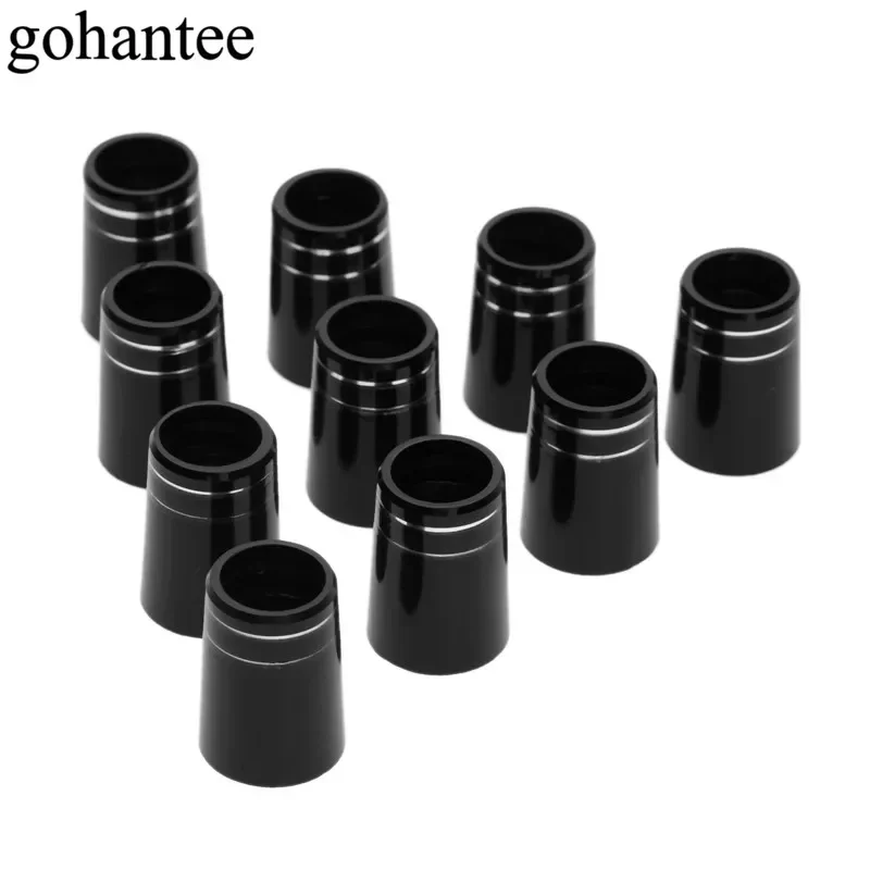 10 Pcs Schwarz Golf Aderendhülsen Kunststoff Golf Club Köpfe Ersatz Fit 0,350 Oder 0,370 Spitze Irons Welle 8,9 X16X 13,4mm/9,5 X19X 13,6mm