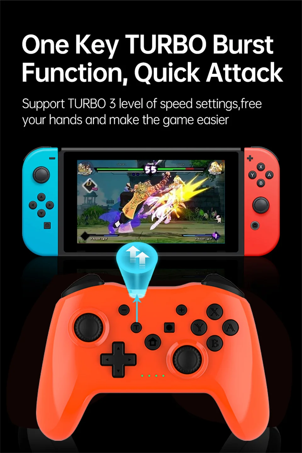 GAMINJA New Wireless Controller No Latency Bluetooth Gamepad PC Joystick For Nintendo Switch Game Console PS3 TV Box PC