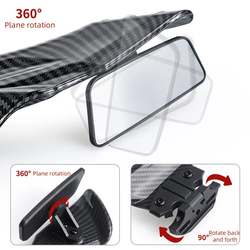 For Honda CBR500R CBR400R CBR 650R CBR650R CBR1000RR Motorcycle Side Mirrors Winglets Wind Wing Adjustable Rotating Rearview