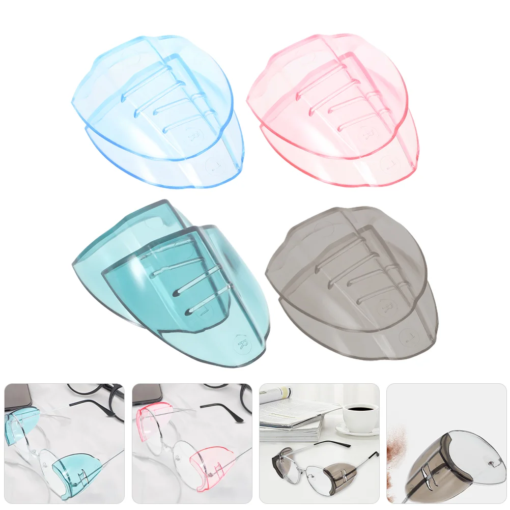 4 Pairs Glasses Wings Tpu Side Shield Heavy Duty for Safe Flank