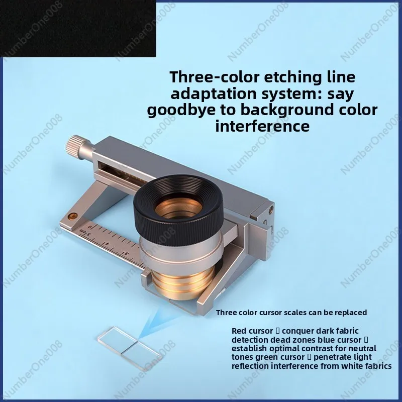 Y511B Fabric Density Counter 10x 20x Magnifier Dual Lens for Textile Weave Analysis Cloth Inspection Tool