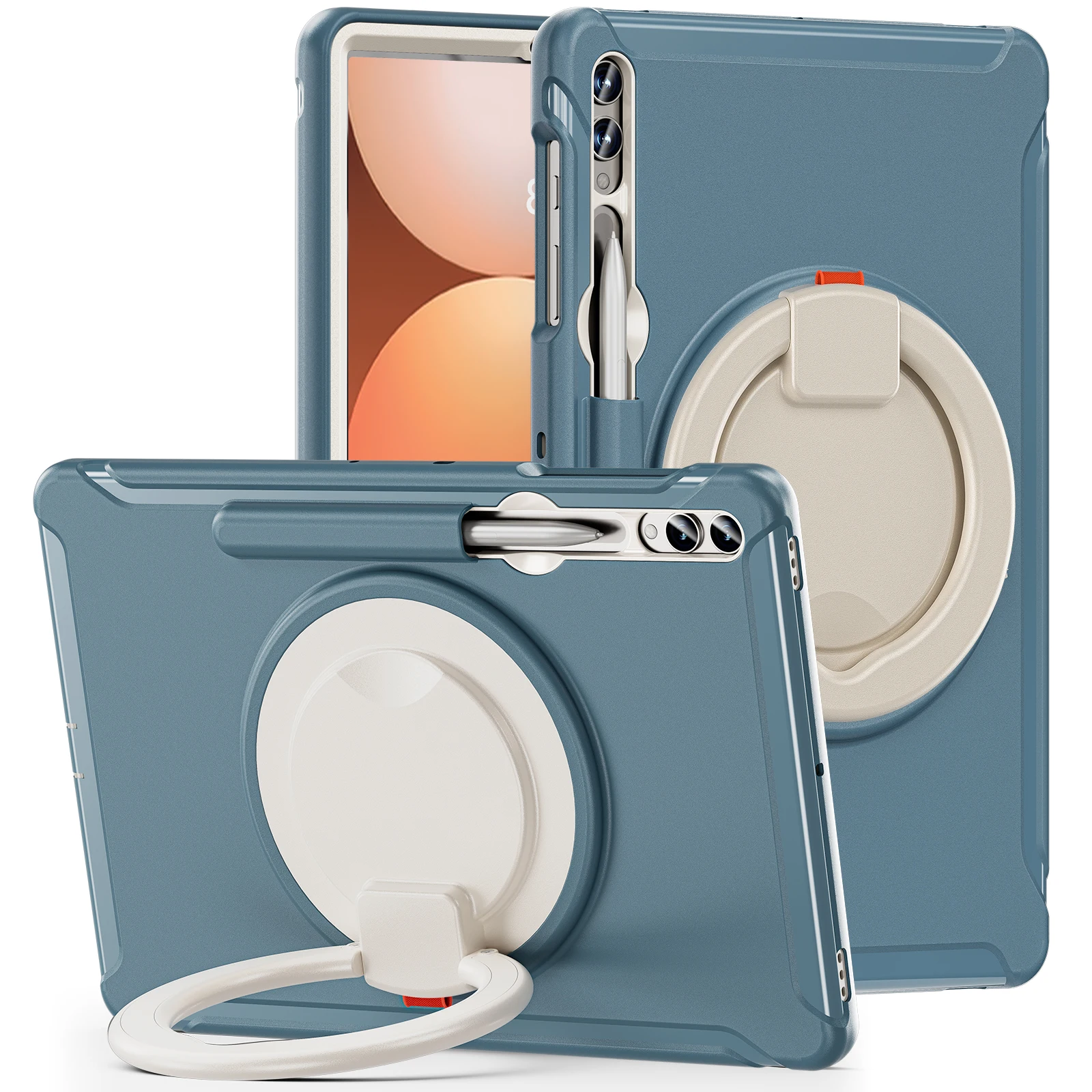 

Handle Stand Case For Samsung Tab S10 S9 S8 S7 Plus FE S6 A9 A8 S7fe A7 Lite Kickstand Shockproof Hard Tablet Cases Cover Funda