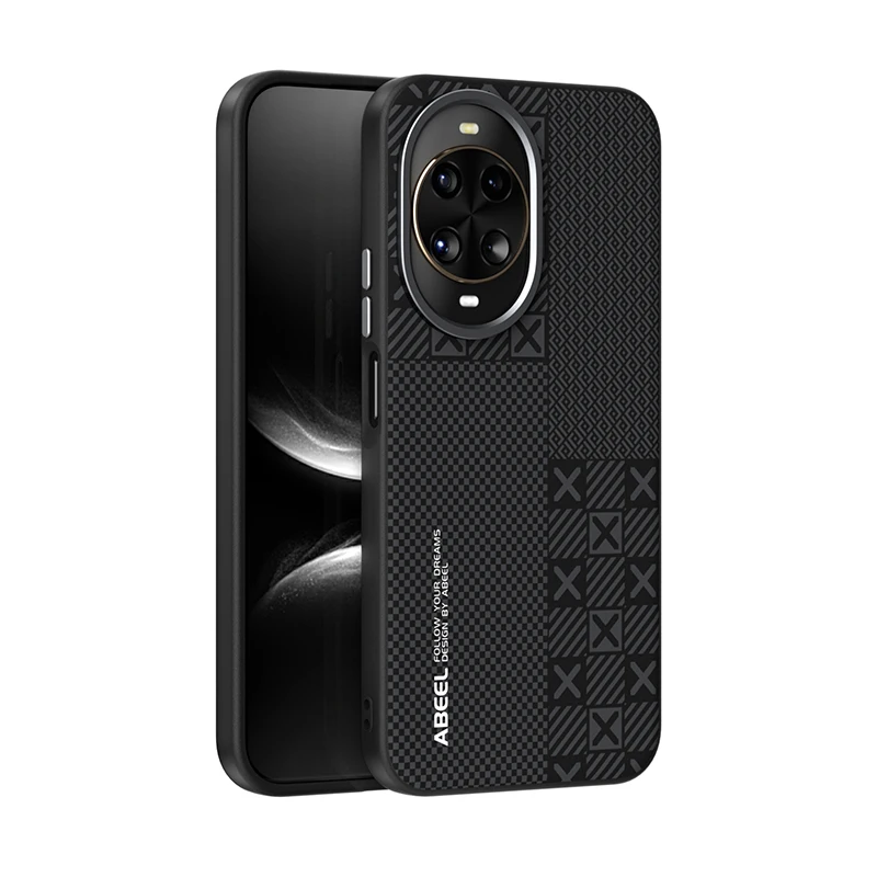 

For Huawei Nova 14 Case Magsafe Magnetic Airbag Corner Shockproof Leather Phone Grip Bumper Case Cover Metal Lens Protection