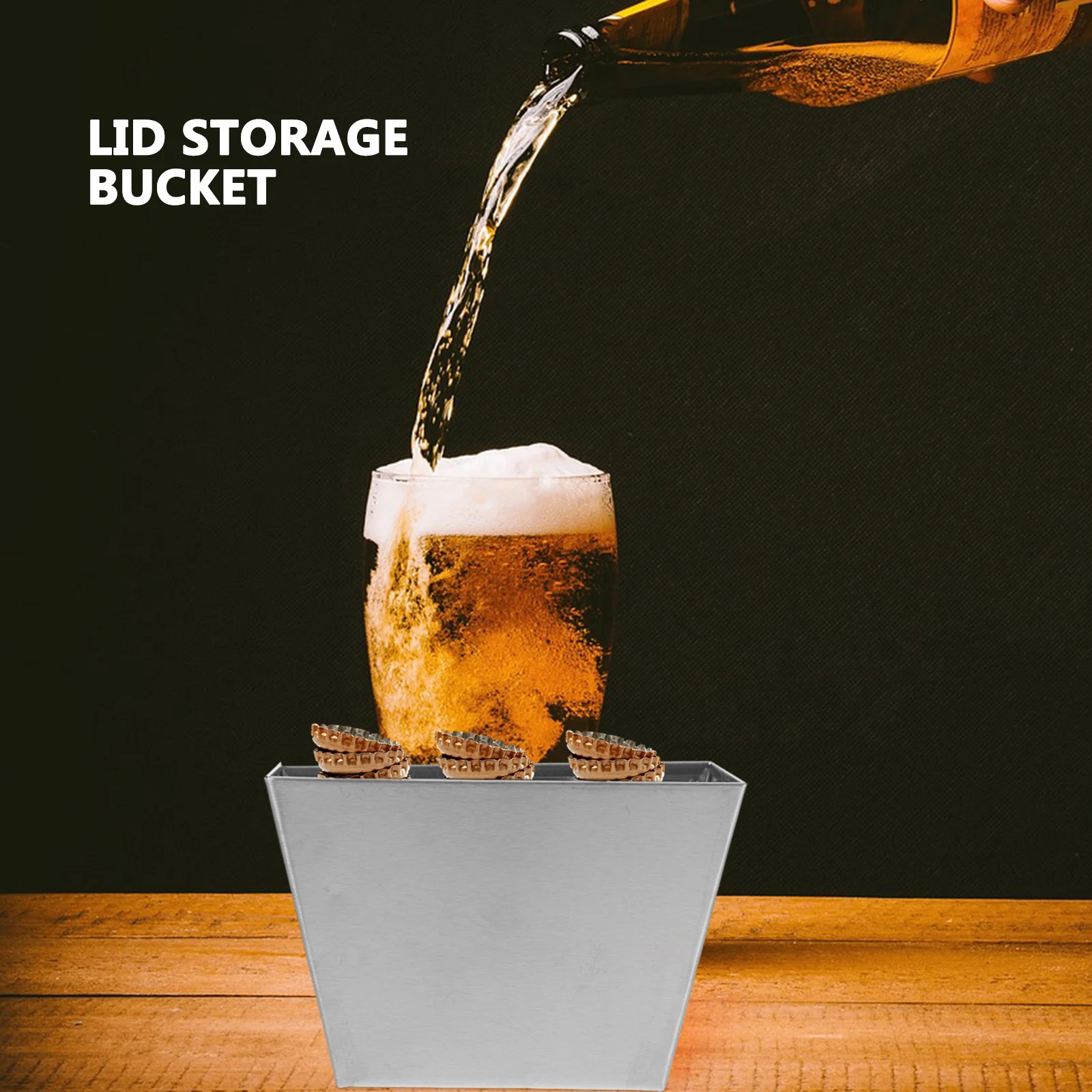 

2Pcs Stainless Steel Wall Mount Bottle Cap Catcher Beer Bottle Bucket Opener Holder Home Bar Beer Top Opener Cap Catcher