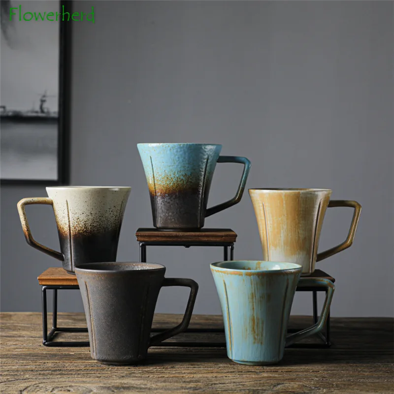 

Japanese Simple Ceramic Mug Retro Home Coffee Cup Creative Water Mug Mug Breakfast Mug Stoneware Mug Office Water Cups