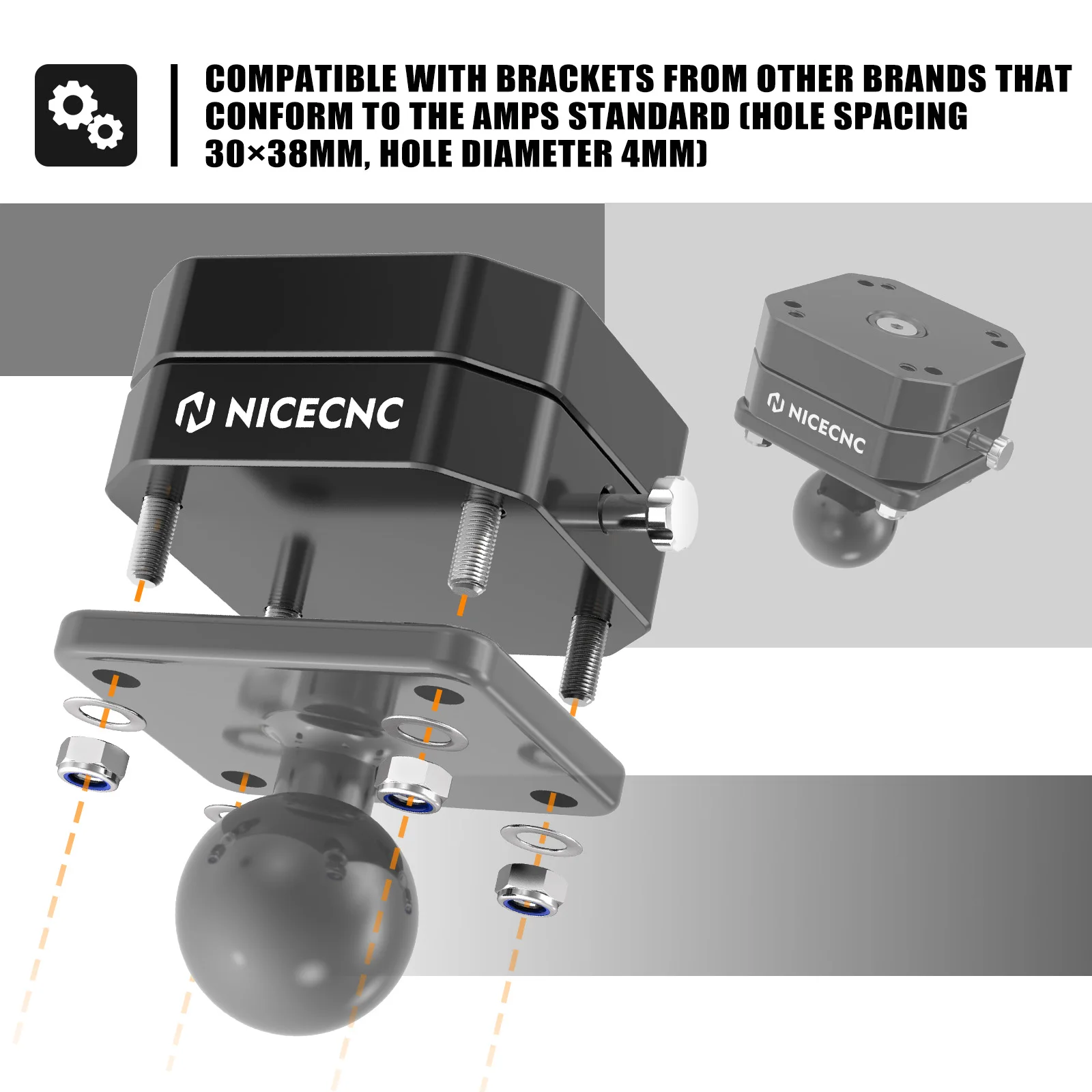 Rotatable GPS Mount AMPS Bracket For KTM EXC 300 EXC 250 SXF 450 For Husqvarna TE 300 TE 250 For GasGas EC 300 For Beta RR 300 - Image 6