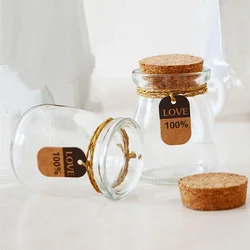 1Pcs 100ml Jam Jar Wish Glass Bottles Tiny Empty Clear Cork Glass Bottles Vials For Wedding Holiday Decoration Barattoli Vetro