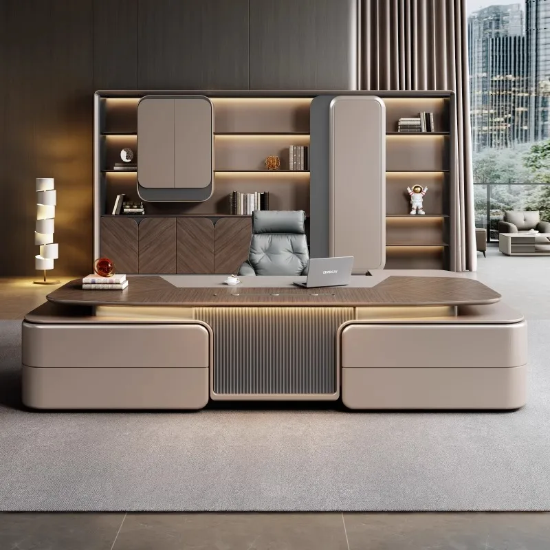 Executive Luxury Office Desk Custom Factory Designed for Boss CEO for Home Apartment School or Hospital Use