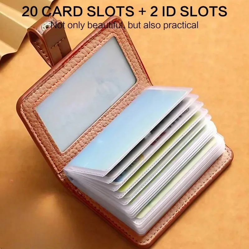 Portable Fashion Card Holder Multi-Card Slots Large Capacity Design Driver's License Card Organizer