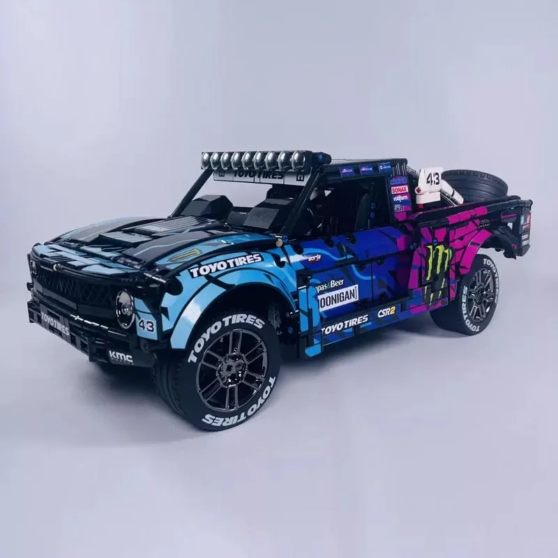 New BAJA TROPHY TRUCK Motor Fit MOC-113606 RC Remote Control Building Blocks Bricks Toys for Boy Kit Children Kid Birthday Gifts