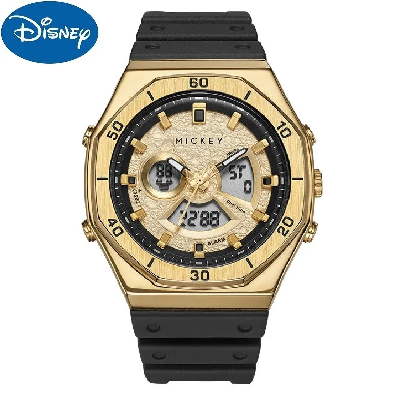 

Disney For Mens Watch Mickey Mouse Large Dual Display Chronograph Alarm Clock Quartz Digital Sport Wristwatch Relogio Masculino