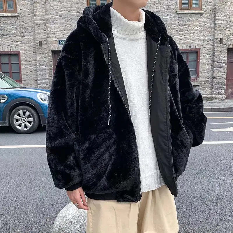 

Двусторонняя хлопковая куртка для мужчин, модная, в стиле INS, гонконгская, с капюшоном, высококачественная, из овечьего вельвета, хлопковое пальто, более 300 руб.