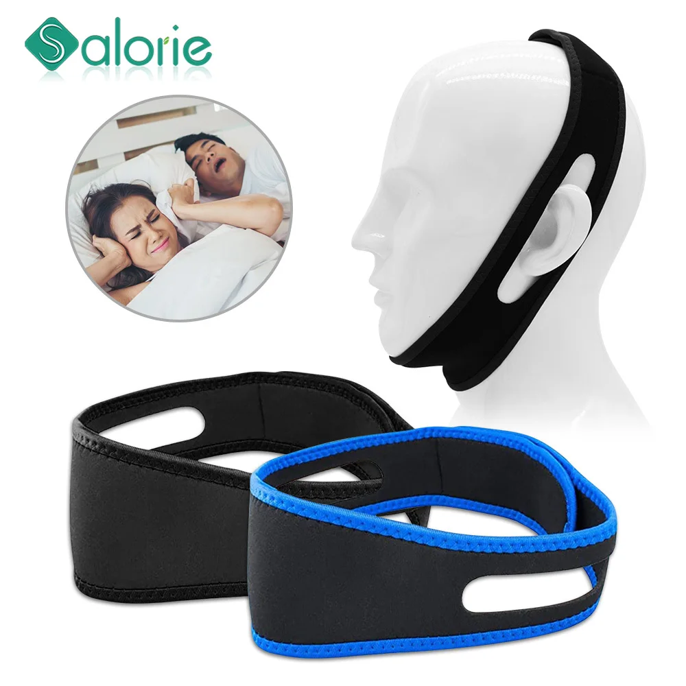 Anti Snoring Headband Chin Strap Belt Stop Snoring Sleep Apnea Sleeping Support Mask Snore Belt for Woman Man Sleeping Care Tool