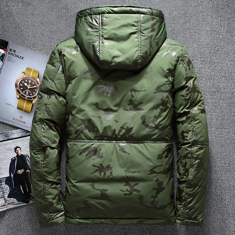 Men Hooded Duck Down Coats Warm Casual Down Jackets Winter Coats High Quality Male Outdoor Windproof Winter Jackets Size 4XL