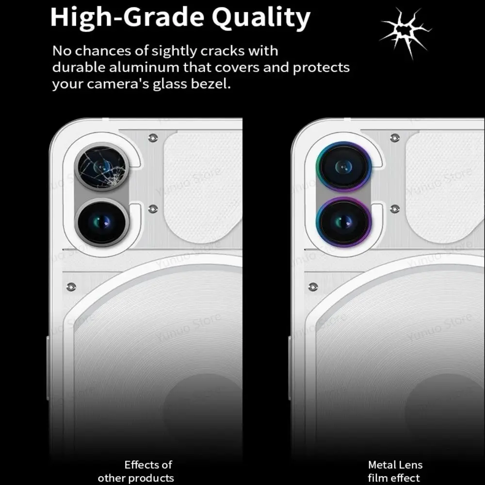 For Nothing Phone 1 2 Metal Ring Camera Protector Protective Glass Back Tempered Glass Alloy Lens Protectors For nothing phone2