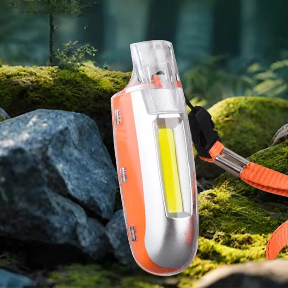 Portable Warning Whistle For Outdoor Sports Running Multifunctional Whistle With LED Light Strong Light Charging Flashlight