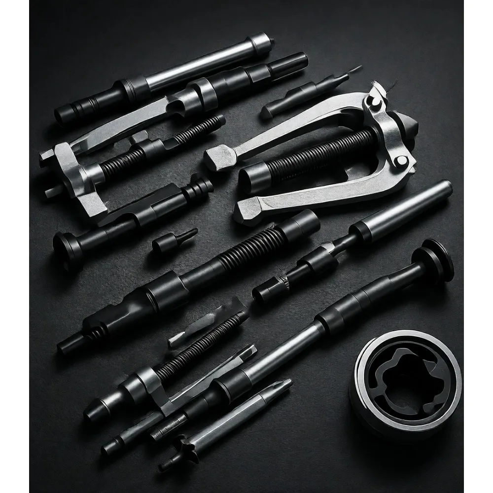 

Blind Hole Collet Bearing Race Seal Puller Extractor Kit Slide Hammer Pilot Insert Internal Removal Tool 16PCS