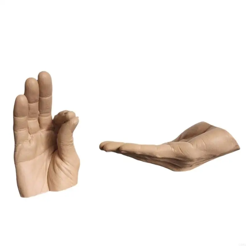 Quemadores incienso decorativos en forma mano G99A con recogedores cenizas, soporte inciensos resina hecho a mano