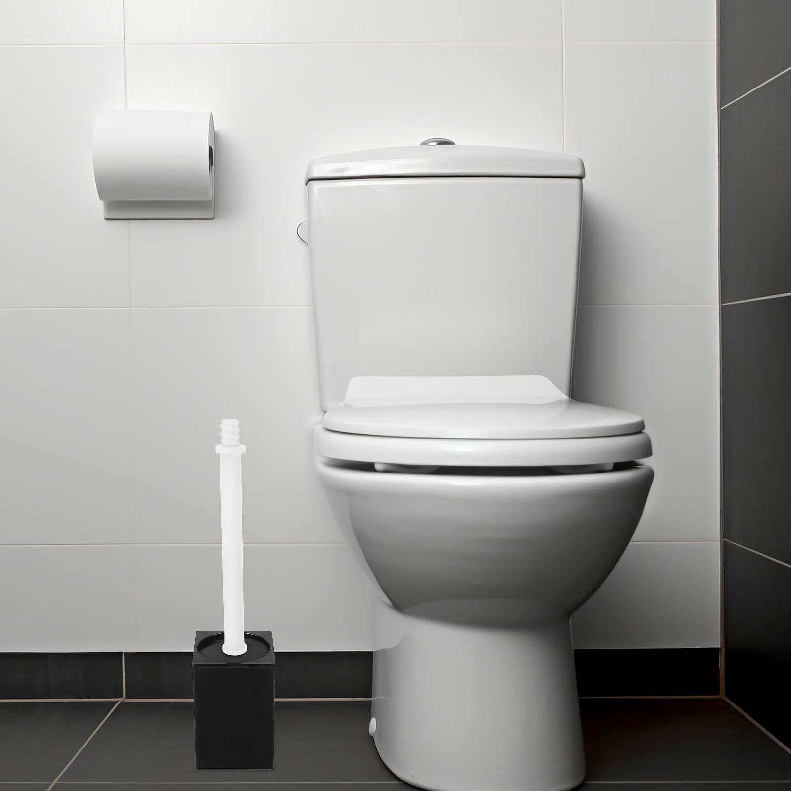 

2 Pcs Toilet Brushes Pole Connector Bowl Cleaners Handle Replacement Appendix Adapter Wand White