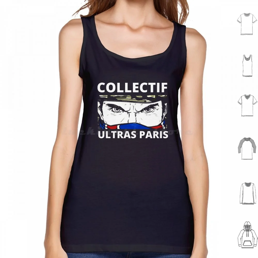 Collectif Ultras Paris Tank Tops Print Cotton Paris Ultras Paris Ultras Collectif Paris Virage Auteuil 1970 Ultras