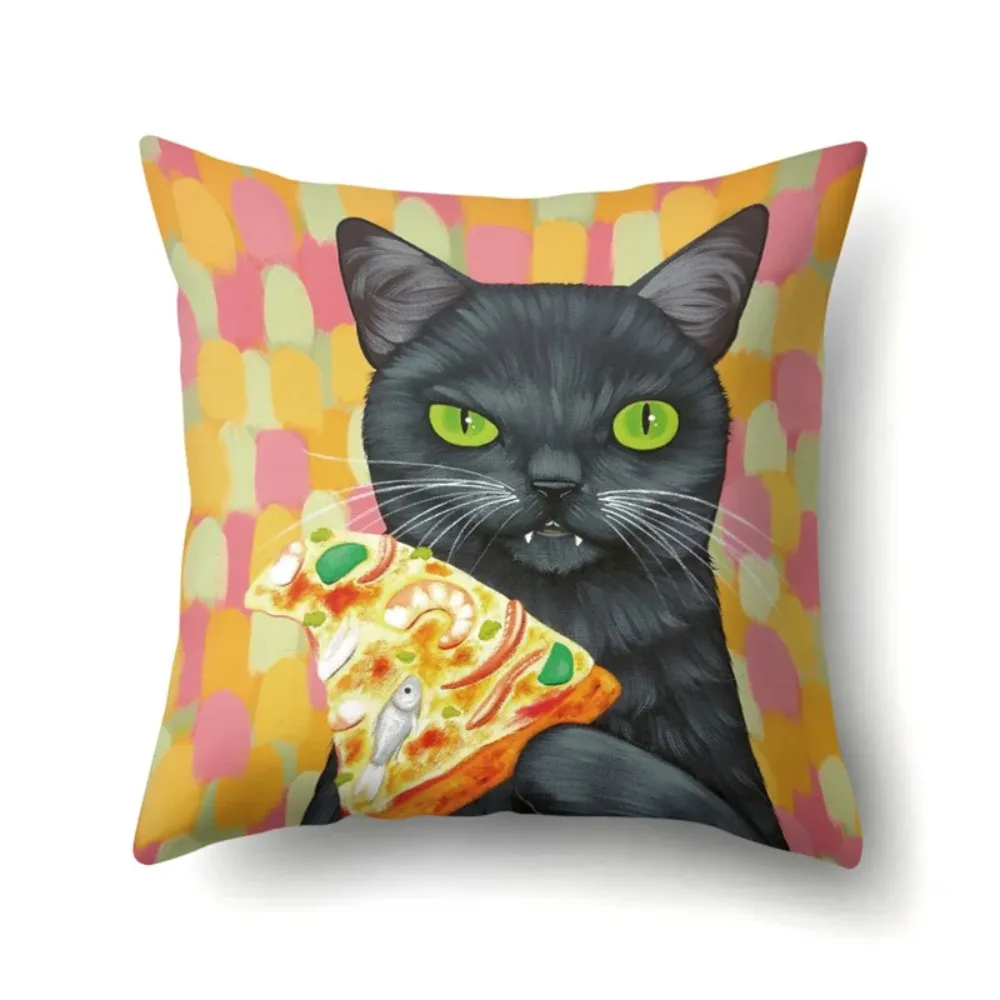 Animal color cat 45x45cm living room cushion sofa bedroom decoration pillow cover  covers decorative  case