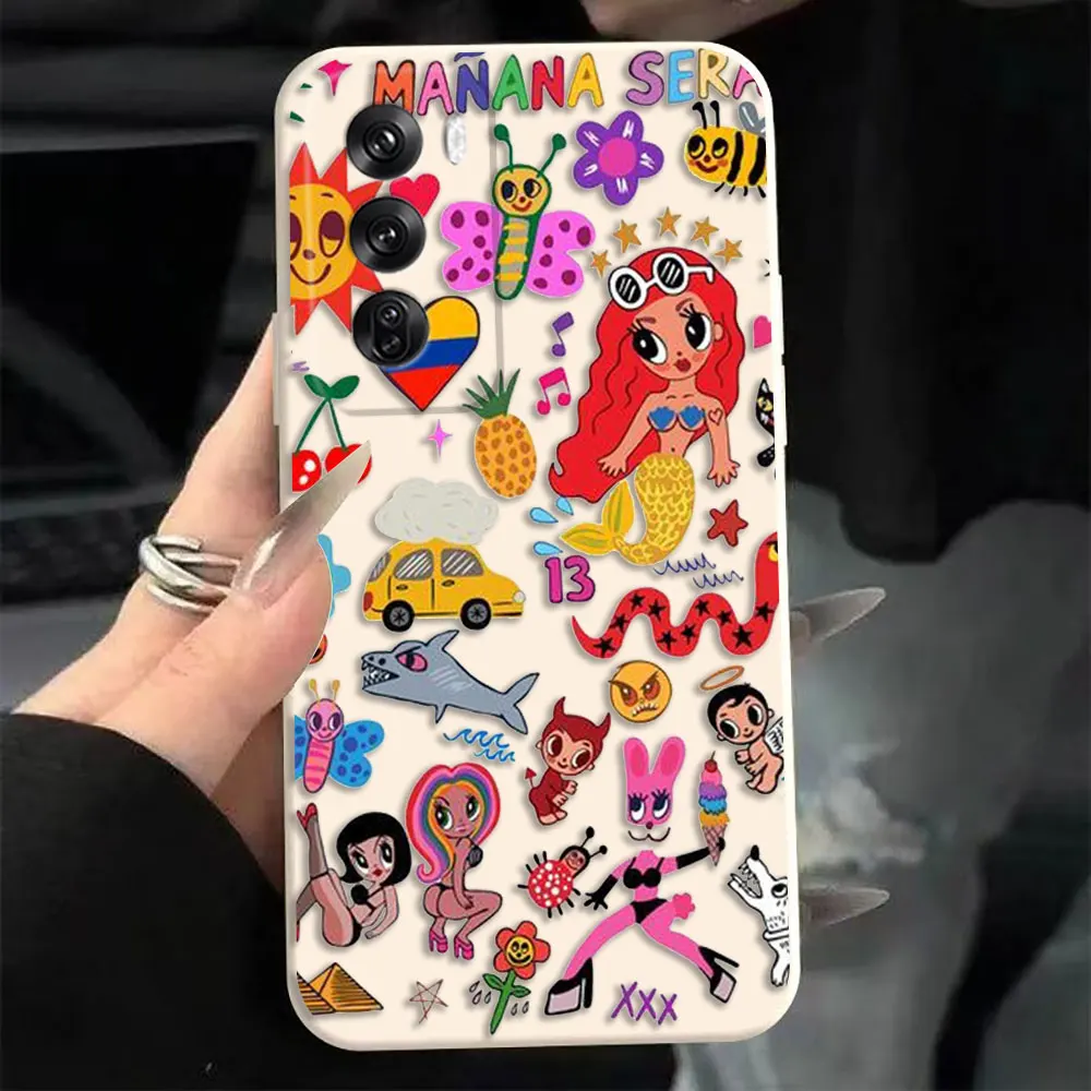 جميل المغني K-Karol G مخصص صور جراب هاتف ل ممن لهم A7 رينو Z 2F 2Z 3 4 4F 5F 5 6 6Z 7 7Z 8 8T 10 12 13 13F برو حافظة من البولي يوريثان