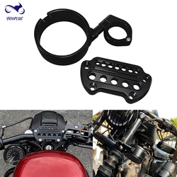 Motorcycle Speedometer Bracket Housing Side Mount Relocation Cover Handlebar Top Clamps For Harley Sportster 883 1200 XL Black