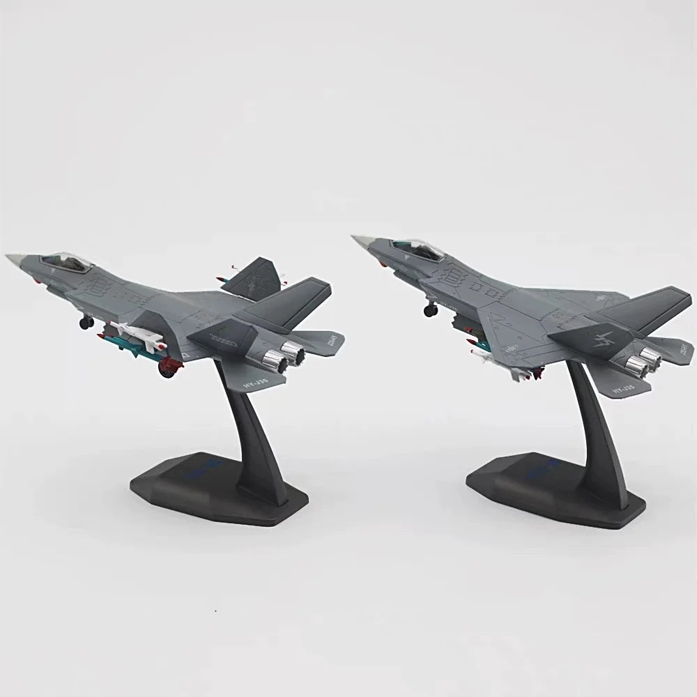 Modelo de Avião J-35 em Escala 1:100, Brinquedo Souvenir, Decoração de Mesa com Base de Exibição, Caça para Decoração de Casa, Estante de TV, Escritório