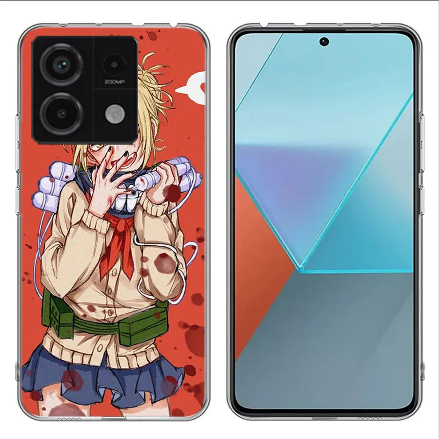 Toga Himiko Clear Phone Case For Xiaomi Redmi 12 12C 10 10A 10C 9 9A 9C 9T Note 13 12 Pro + 12S TPU 8 8A 7 7A Pattern Soft Funda