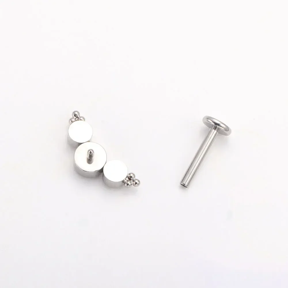 ASTM F136 Titanium punk Piercing Internal Thread Lip Cartilage 5A Zircon Labret Helix Tragus Body Piercing Jewelry wholesale
