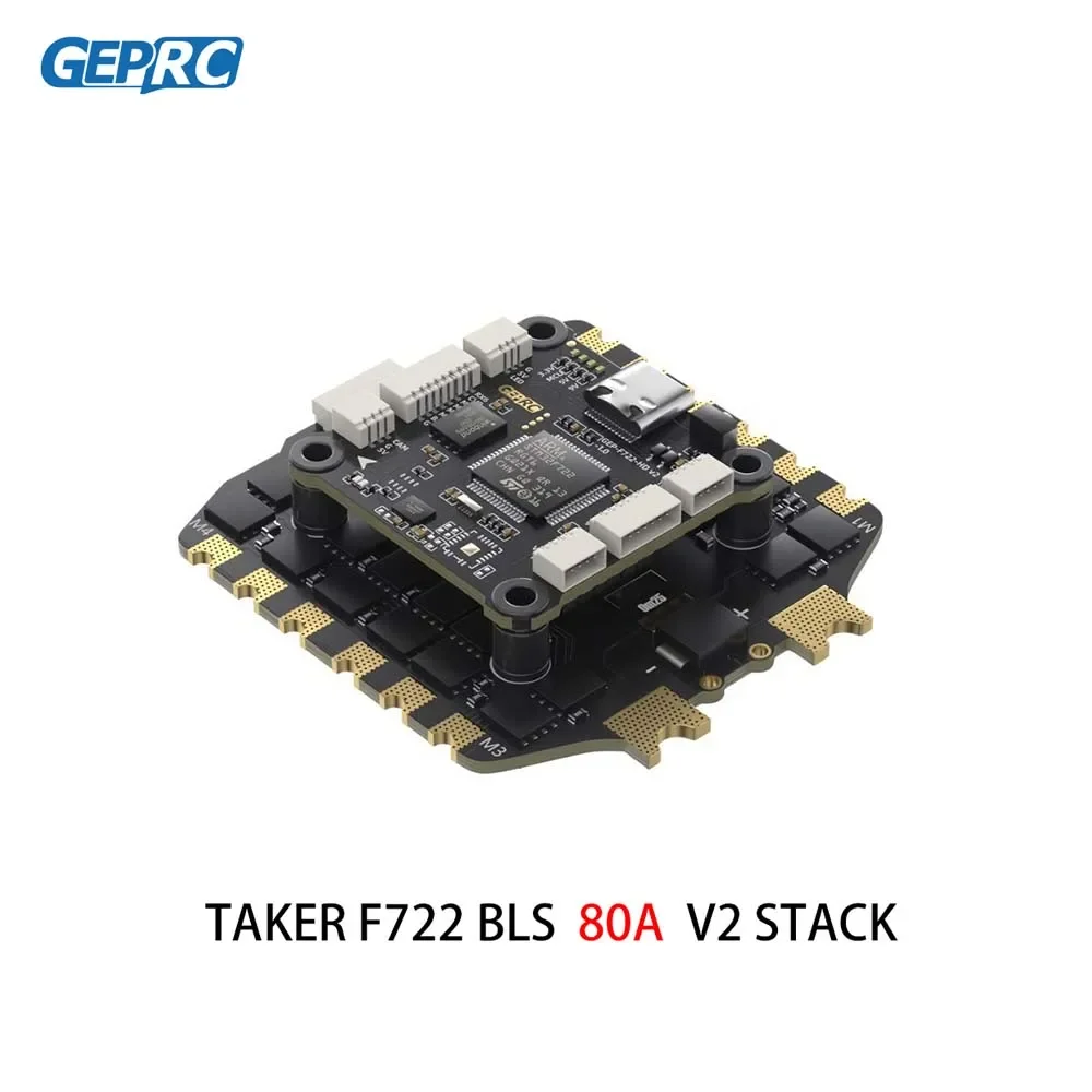 GEPRC TAKER F722 BLS 80A V2 STACK 80A 4IN1 ESC 16MB Black Box Data Analyze Record Flight Data Plug XT60 Play Racing FPV Dr