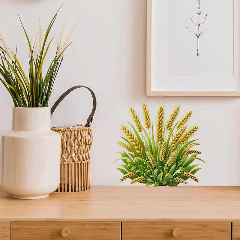 Grains are Plentiful and Ears of Wheat are Plentiful Wall Sticker Decor Living Room Cabinet