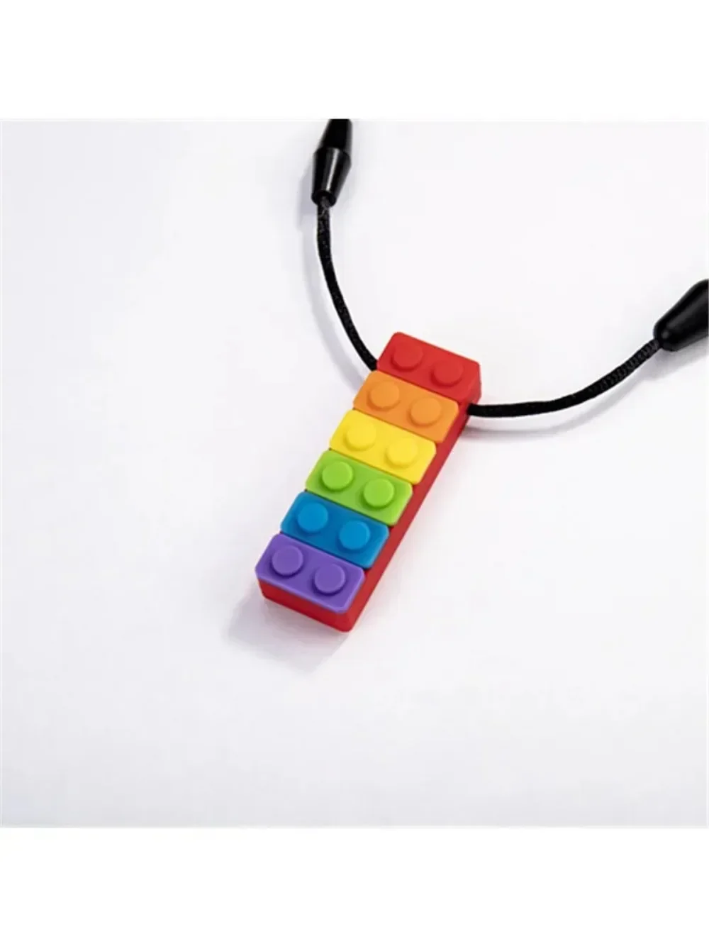 1Pcs Building Block Baby Teethers Food Grade Silicone Infant Blocks Teeth Chewing Pendant Toys Autistic Kid Sensory Chew Pen Cap