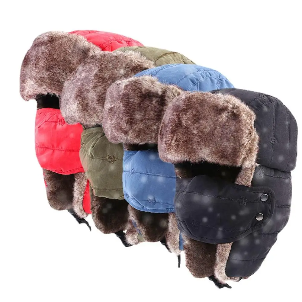 

1pc Unisex Winter Trooper Hat Ski Thermal Hat with Detachable Face Mask and Ear Covers for Cold Weather