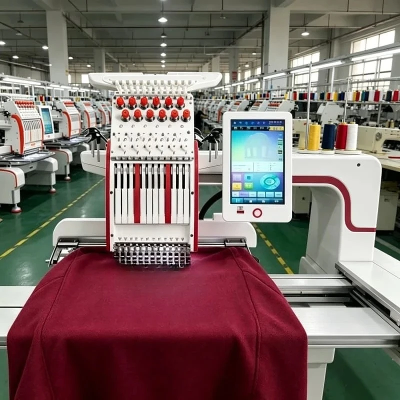 Durable Hat Cap Embroidery Machine 15 Needle 1200 SPM Single Head 270 Degree Cap Frame for Beanie Trucker Hat Customized