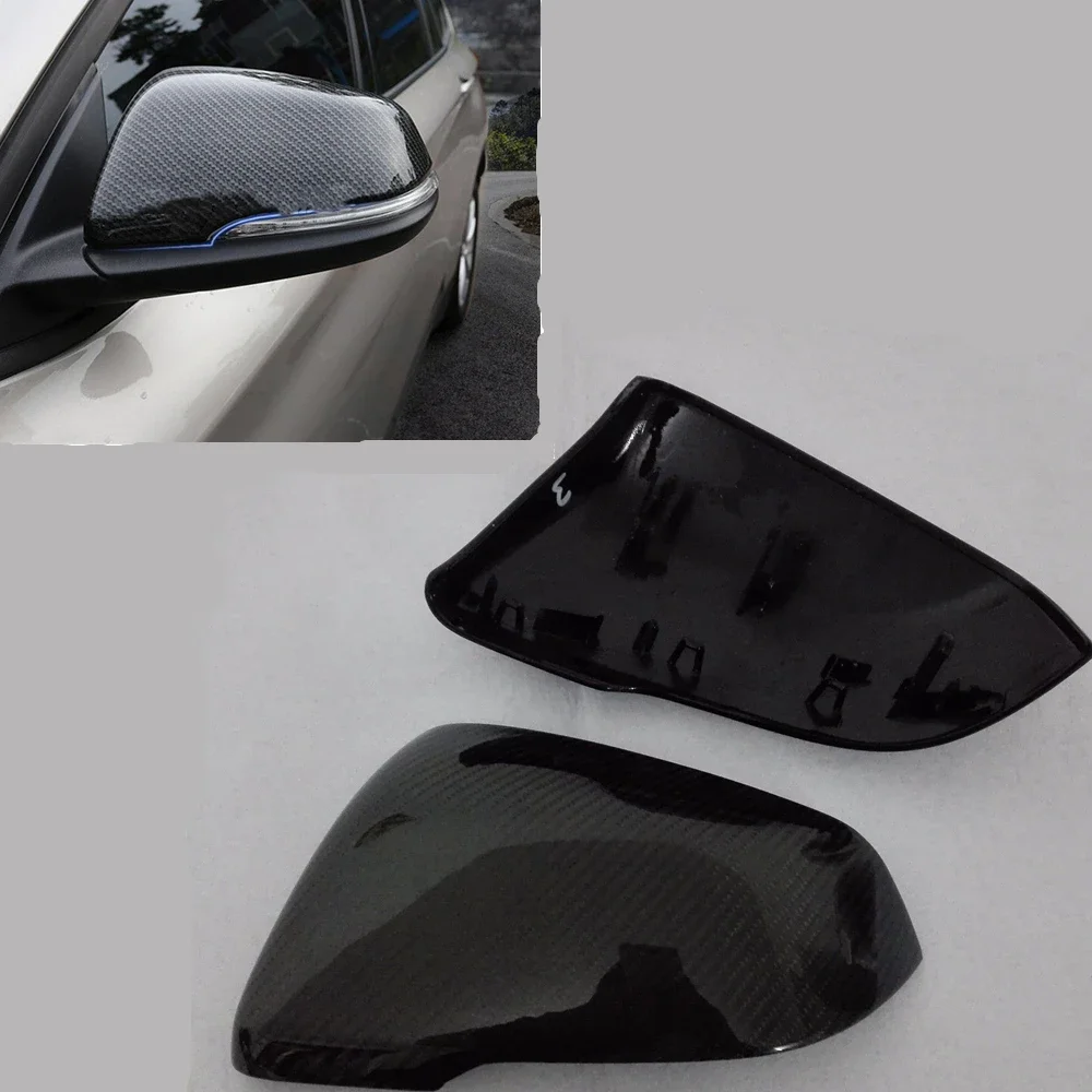 

New！Mirror Cover For BMW X1 F48 2016 Replacement Real Carbon Fiber Exterior Car Rearview Reverse Rear View Case Shell Clip On Ca