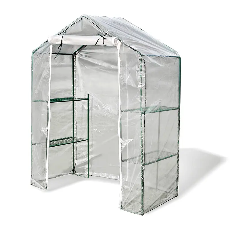 VOKANDA 143x143x195 Mini Vinyl House Greenhouse Small Agricultural Farming Prefabricated Greenhouse Tent Plastic Cover And Frame