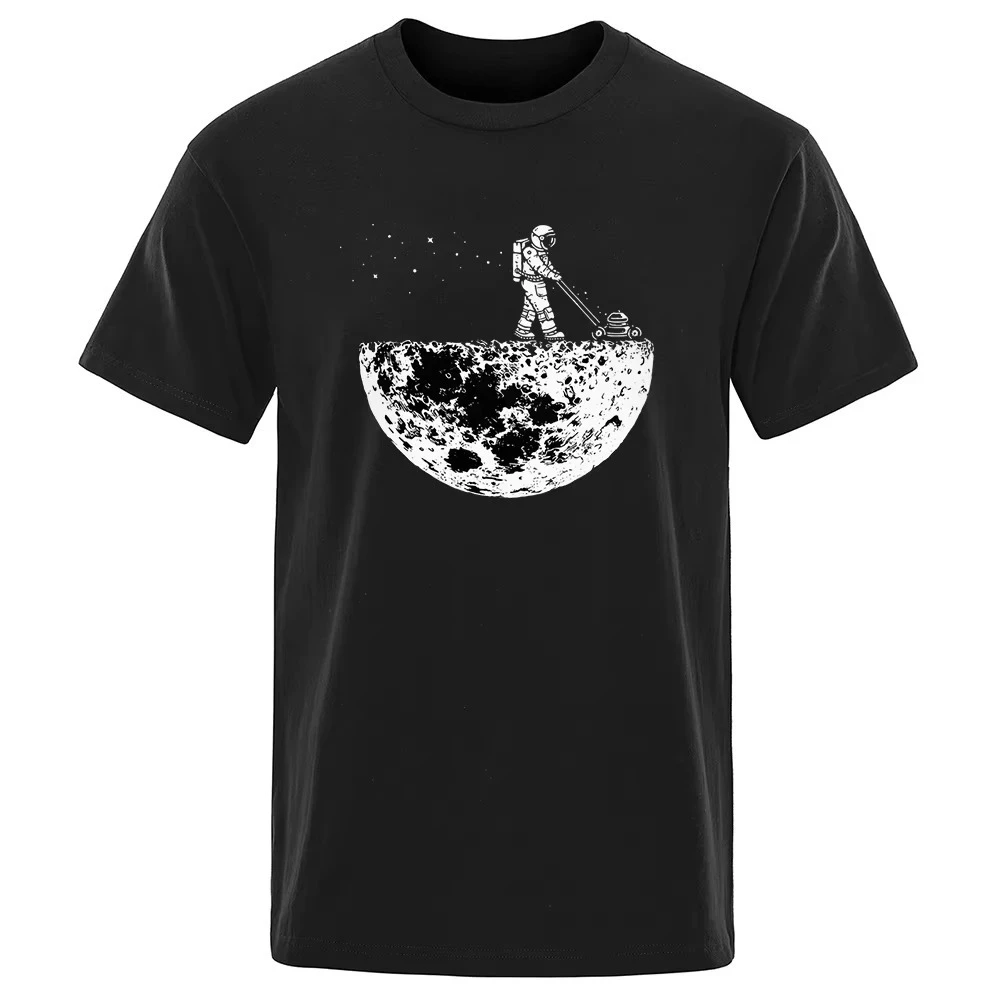 Astronauts Cherry The Lunar Environment Casual T-Shirt Men's and Women's Luxury Brand Top
