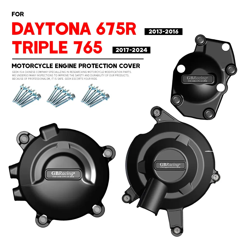 DAYTONA 675R GB Racing Engine Protect Cover For STREET TRIPLE 765 S R RS 2011-2016 Motorcycle Protection Cover Accessories