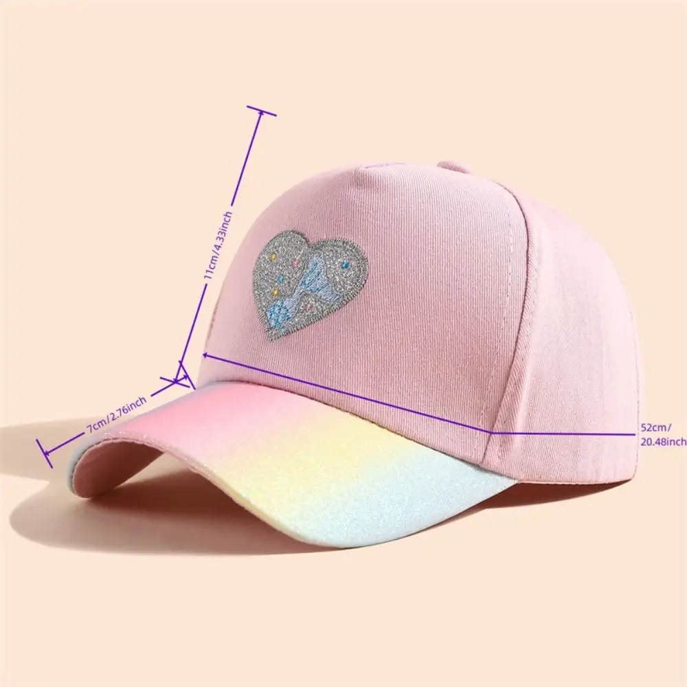 Casquette de baseball brodée Love Coussins pour enfants, chapeaux de visière pour enfants, chapeau Snapback pour enfants, parasol, décoloration polyvalente, voyage